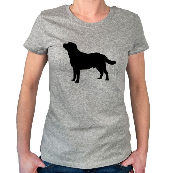 Damenshirt Labrador Retriever Silhouette Größe XL Sport Grey