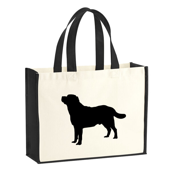 Jutetasche Labrador Retriever Silhouette 21 Liter Black