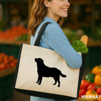 Jutetasche Labrador Retriever Silhouette 21 Liter Black