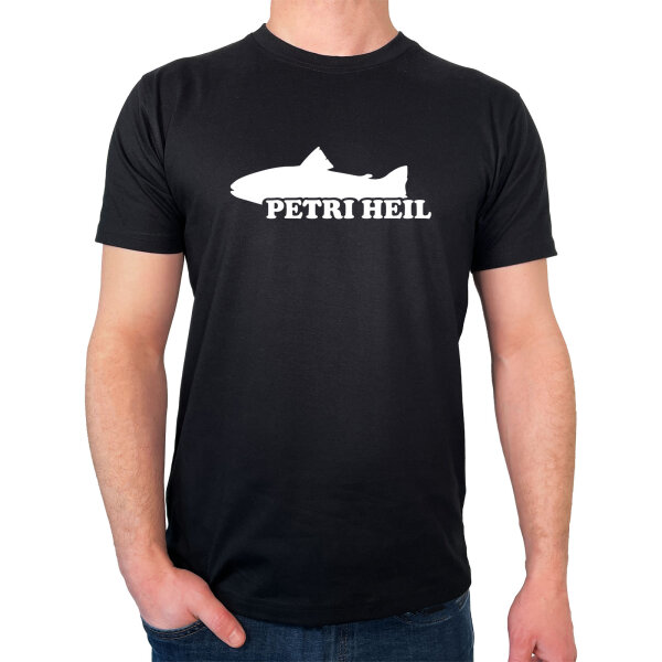 Herren T-Shirt Petri Heil Fischergruß Größe S-3XL