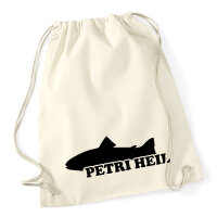 Turnbeutel Petri Heil Fischergruß 12 Liter