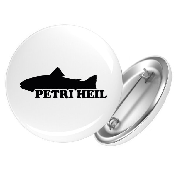 Button Petri Heil Fischergruß