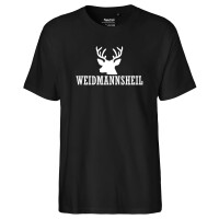 Herren T-Shirt Weidmannsheil Hirsch Jägergruß...