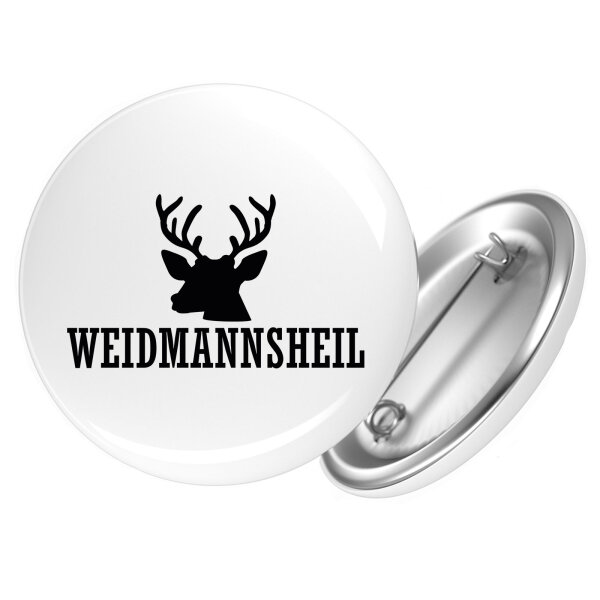Button Weidmannsheil Hirsch Jägergruß