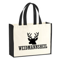 Jutetasche Weidmannsheil Hirsch Jägergruß 21...