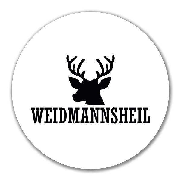 Aufkleber Weidmannsheil Hirsch Jägergruß 10cm Sticker