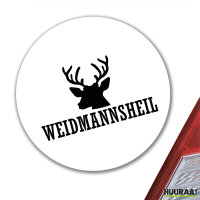 Aufkleber Weidmannsheil Hirsch Jägergruß 10cm...