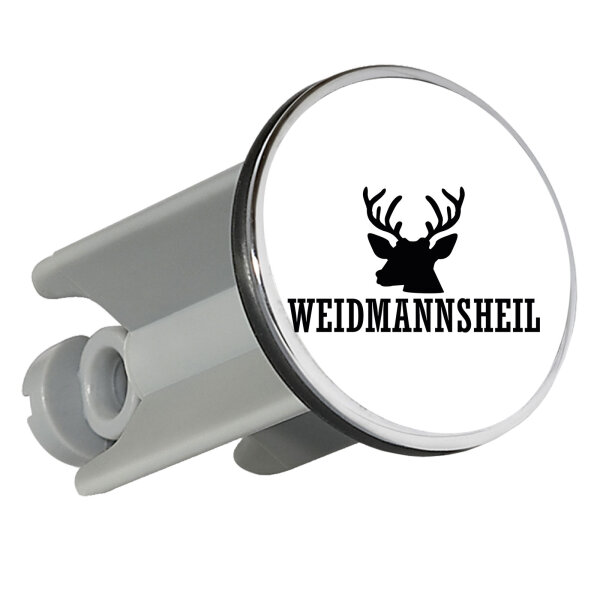 Waschbeckenstöpsel Weidmannsheil Hirsch Jägergruß 4cm Abflussstopfen