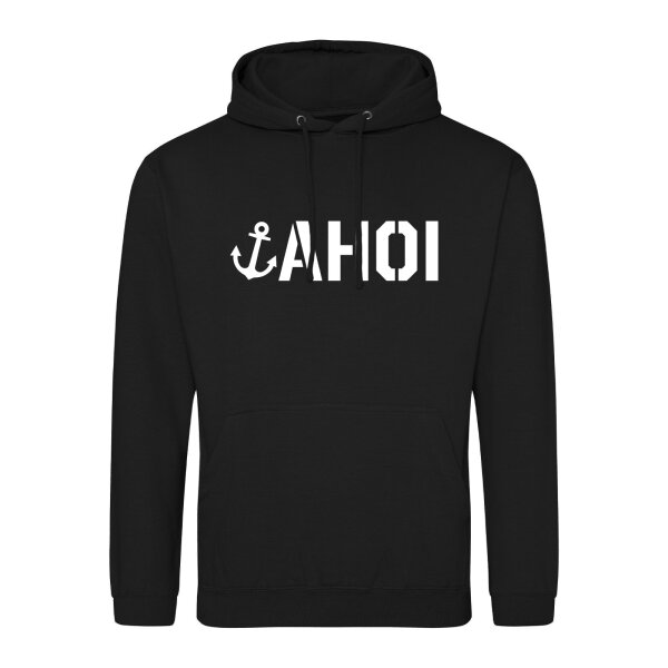 Unisex Hoodie Ahoi Anker Seemannsgruß Größe S-3XL