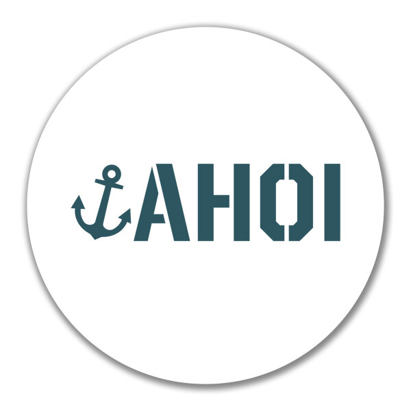 Aufkleber Ahoi Anker Seemannsgruß 10cm Sticker