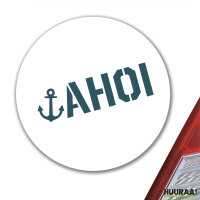 Aufkleber Ahoi Anker Seemannsgruß 10cm Sticker