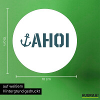 Aufkleber Ahoi Anker Seemannsgruß 10cm Sticker
