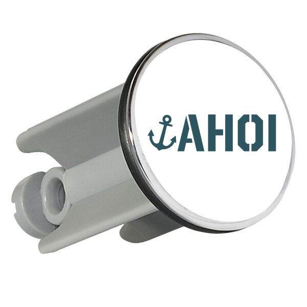 Waschbeckenstöpsel Ahoi Anker Seemannsgruß 4cm Abflussstopfen