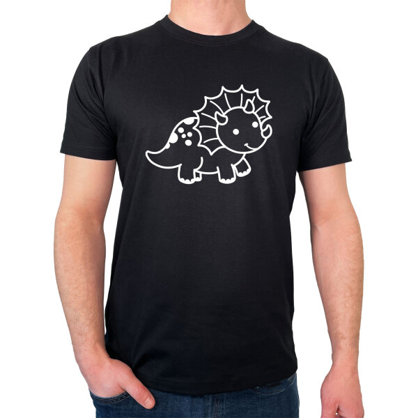Herren T-Shirt Triceratops Dinosaurier Größe S-3XL