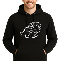 Unisex Hoodie Triceratops Dinosaurier Größe S-3XL