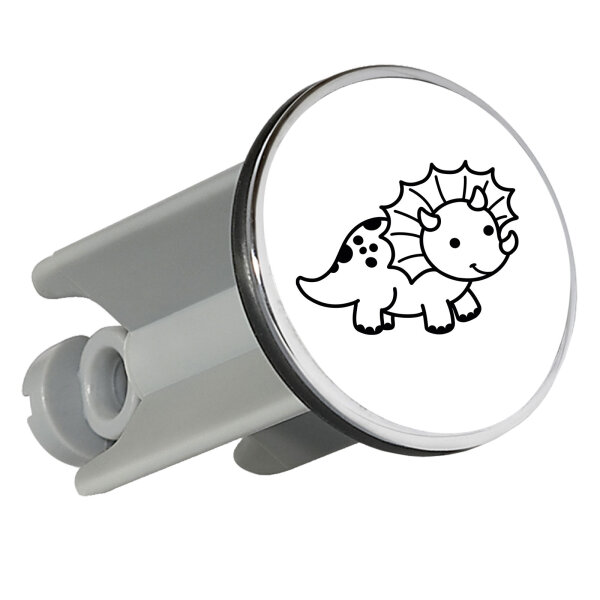 Waschbeckenstöpsel Triceratops Dinosaurier 4cm Abflussstopfen