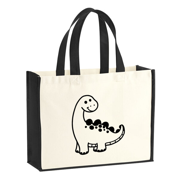 Jutetasche Apatosaurus  Dinosaurier 21 Liter Black