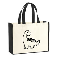 Jutetasche Apatosaurus  Dinosaurier 21 Liter Black