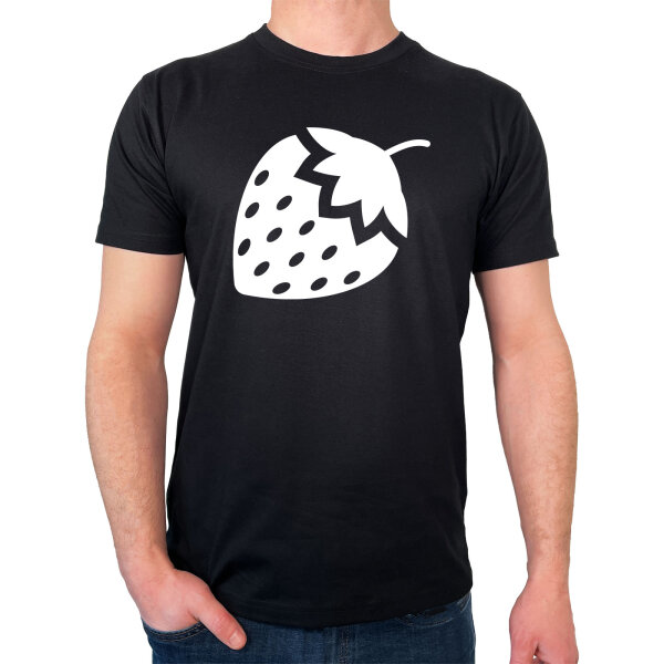 Herren T-Shirt Erdbeere Strawberry Größe S-3XL