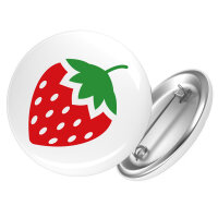 Button Erdbeere Strawberry