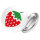 Button Erdbeere Strawberry