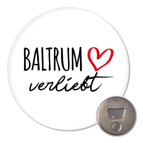 Magnet Baltrum verliebt 59mm Kühlschrankmagnet Flaschenöffner