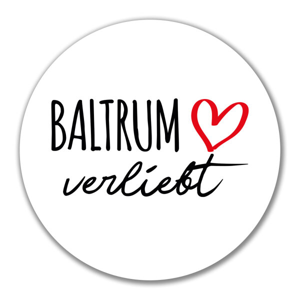 Aufkleber Baltrum verliebt 10cm Sticker
