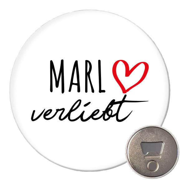 Magnet Marl verliebt 59mm Kühlschrankmagnet Flaschenöffner
