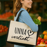 Jutetasche Unna verliebt 21 Liter Black
