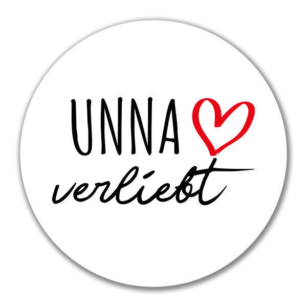 Aufkleber Unna verliebt 10cm Sticker