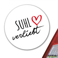 Aufkleber Suhl verliebt 10cm Sticker
