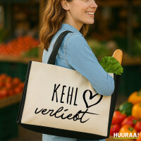 Jutetasche Kehl verliebt 21 Liter Black