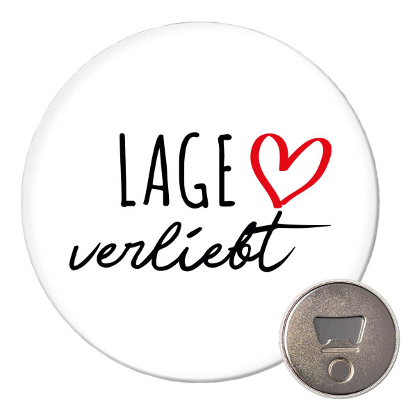 Magnet Lage verliebt 59mm Kühlschrankmagnet Flaschenöffner