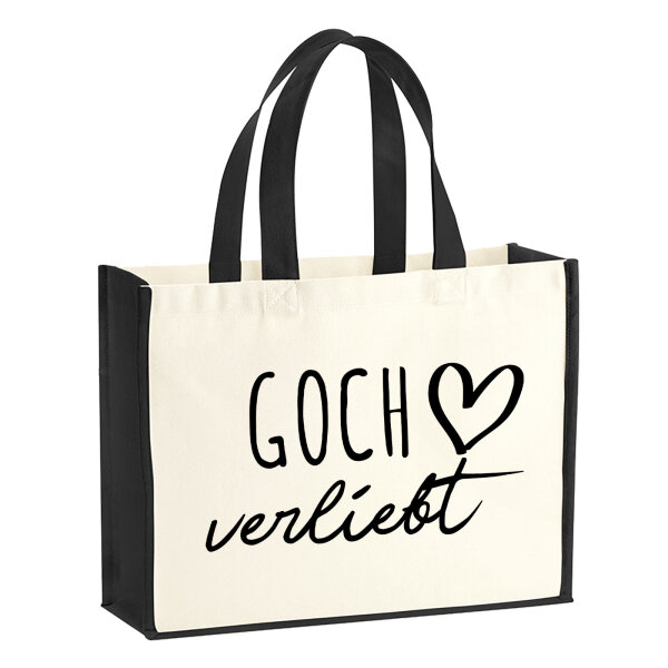 Jutetasche Goch verliebt 21 Liter Black