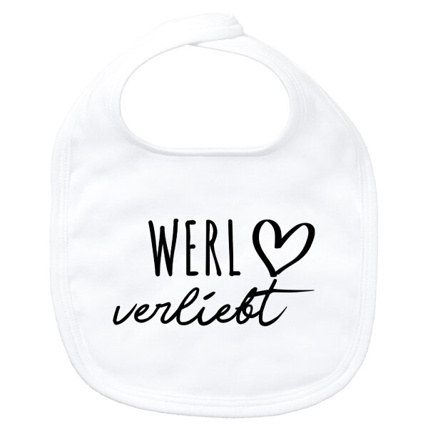 Baby Lätzchen Werl verliebt Klettverschluss
