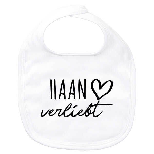 Baby Lätzchen Haan verliebt