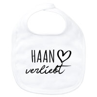 Baby Lätzchen Haan verliebt