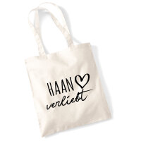 Jutebeutel Haan verliebt 10 Liter