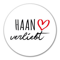 Aufkleber Haan verliebt 10cm Sticker