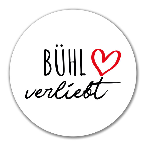 Aufkleber Bühl verliebt 10cm Sticker
