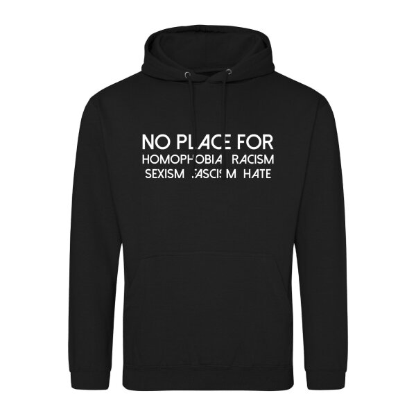 Unisex Hoodie No Homophobia Racism Hate Größe S-3XL