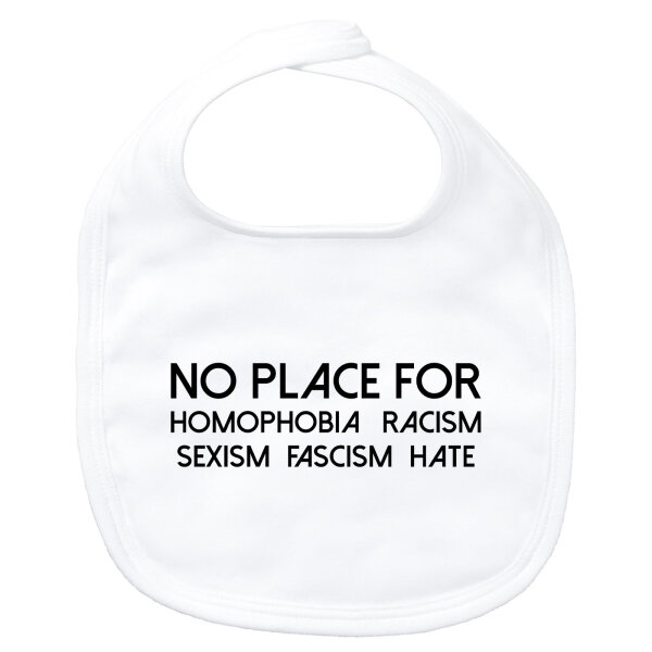 Baby Lätzchen No Homophobia Racism Hate