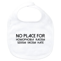 Baby Lätzchen No Homophobia Racism Hate Klettverschluss