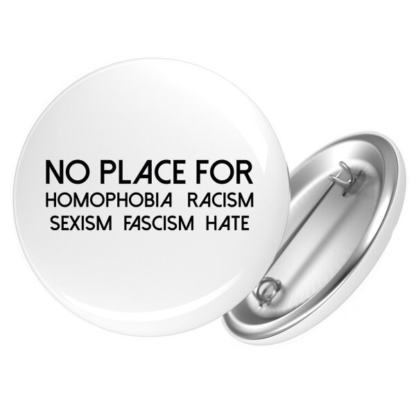 Button No Homophobia Racism Hate