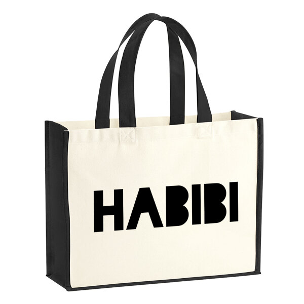 Jutetasche Habibi Schatz Freund 21 Liter Black