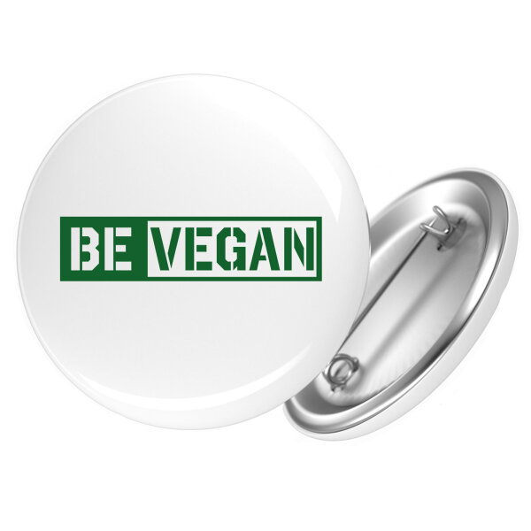 Button Be Vegan Modern