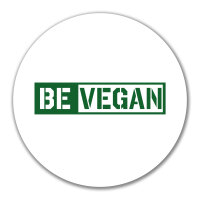 Aufkleber Be Vegan Modern 10cm Sticker