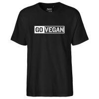 Herren T-Shirt Go Vegan Modern Größe S-3XL