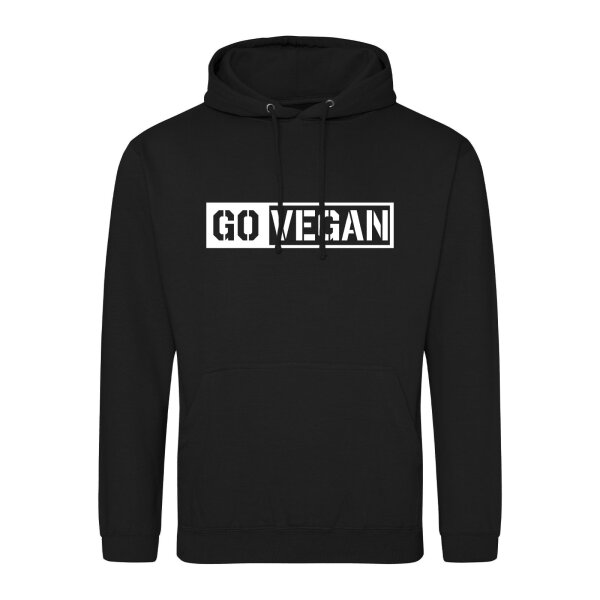 Unisex Hoodie Go Vegan Modern Größe S-3XL