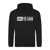 Unisex Hoodie Go Vegan Modern Größe S-3XL